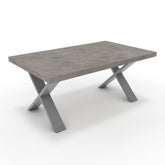 Dohányzóasztal - Préma festett ezüst lábbal - Vil.szürke Chicago beton, méret: 100x60