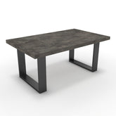 Dohányzóasztal - Antara fekete lábbal - Antracit metal rock, méret: 100x60