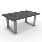 Dohányzóasztal - Antara festett ezüst lábbal - Antracit metal rock, méret: 100x60