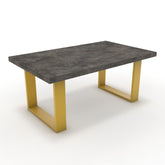 Dohányzóasztal - Antara festett arany lábbal - Antracit metal rock, méret: 100x60