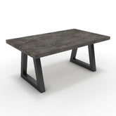 Dohányzóasztal - Bala fekete lábbal - Antracit metal rock, méret: 100x60