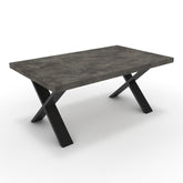 Dohányzóasztal - Préma fekete lábbal - Antracit metal rock, méret: 100x60