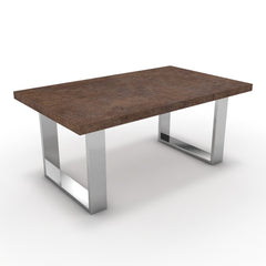 Dohányzóasztal - Antara króm lábbal - Ferro bronz, méret: 100x60