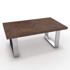 Dohányzóasztal - Antara króm lábbal - Ferro bronz, méret: 100x60