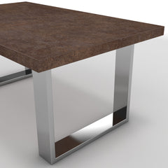 Dohányzóasztal - Antara króm lábbal - Ferro bronz, méret: 100x60