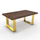 Dohányzóasztal - Antara arany lábbal - Ferro bronz, méret: 100x60