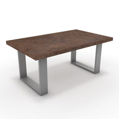 Dohányzóasztal - Antara festett ezüst lábbal - Ferro bronz, méret: 100x60