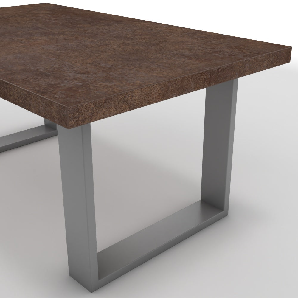 Dohányzóasztal - Antara festett ezüst lábbal - Ferro bronz, méret: 100x60