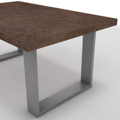 Dohányzóasztal - Antara festett ezüst lábbal - Ferro bronz, méret: 100x60