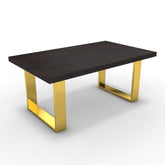 Dohányzóasztal - Antara arany lábbal - Fekete-arany metál pala, méret: 100x60