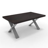 Dohányzóasztal - Préma festett ezüst lábbal - Fekete-arany metál pala, méret: 100x60