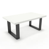 Dohányzóasztal - Antara fekete lábbal - Alpesi fehér, méret: 100x60