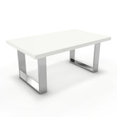 Dohányzóasztal - Antara króm lábbal - Alpesi fehér, méret: 100x60