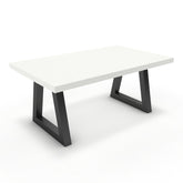 Dohányzóasztal - Bala fekete lábbal - Alpesi fehér, méret: 100x60