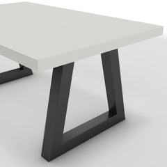 Dohányzóasztal - Bala fekete lábbal - Alpesi fehér, méret: 100x60