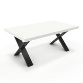 Dohányzóasztal - Préma fekete lábbal - Alpesi fehér, méret: 100x60