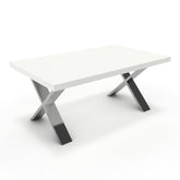 Dohányzóasztal - Préma króm lábbal - Alpesi fehér, méret: 100x60