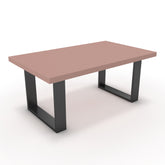 Dohányzóasztal - Antara fekete lábbal - Antik rózsaszín, méret: 100x60