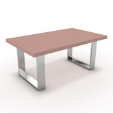 Dohányzóasztal - Antara króm lábbal - Antik rózsaszín, méret: 100x60