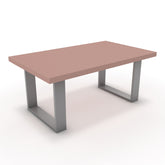 Dohányzóasztal - Antara festett ezüst lábbal - Antik rózsaszín, méret: 100x60