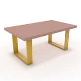 Dohányzóasztal - Antara festett arany lábbal - Antik rózsaszín, méret: 100x60