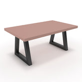 Dohányzóasztal - Bala fekete lábbal - Antik rózsaszín, méret: 100x60