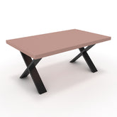 Dohányzóasztal - Préma fekete lábbal - Antik rózsaszín, méret: 100x60