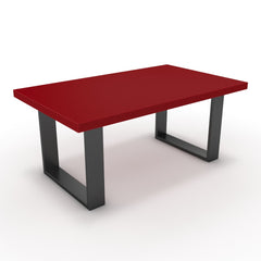 Dohányzóasztal - Antara fekete lábbal - Chilli piros, méret: 100x60