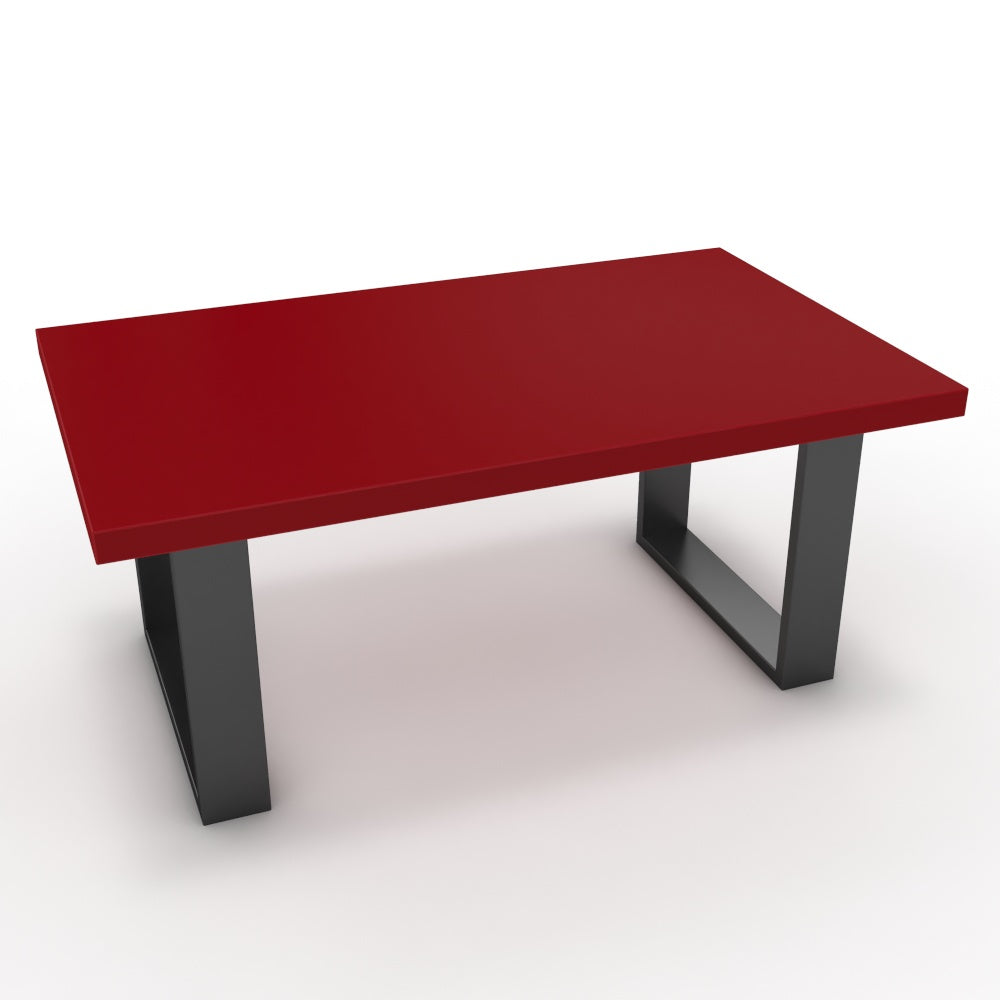 Dohányzóasztal - Antara fekete lábbal - Chilli piros, méret: 100x60