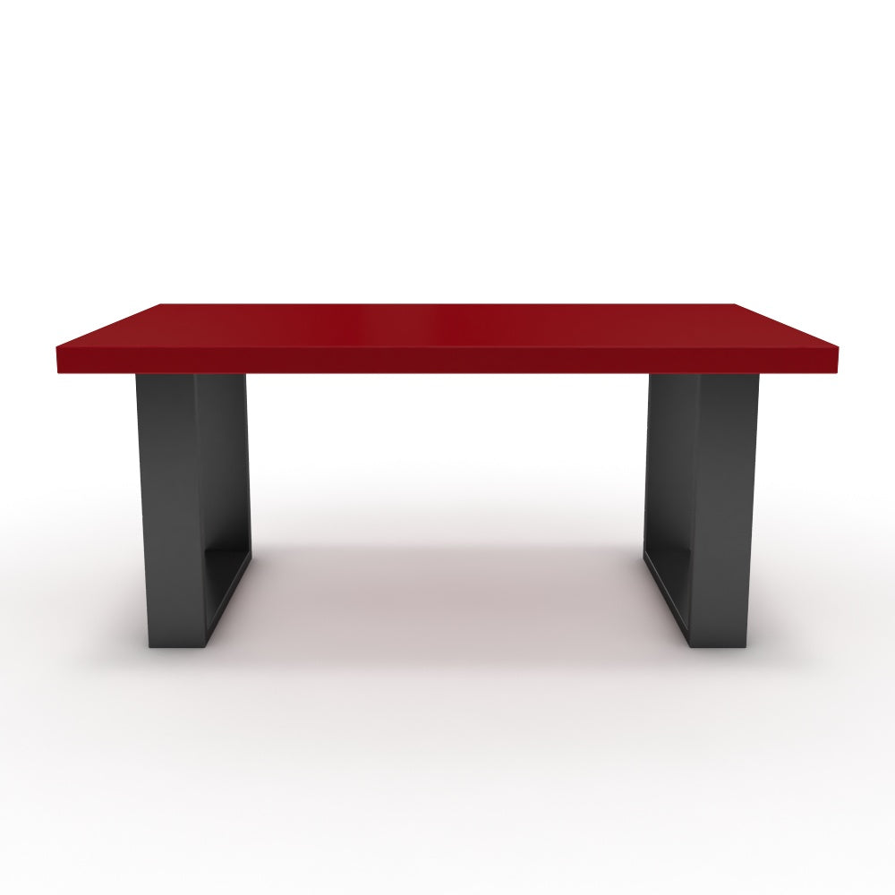 Dohányzóasztal - Antara fekete lábbal - Chilli piros, méret: 100x60
