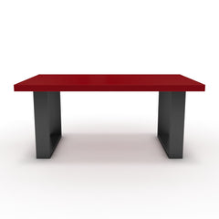 Dohányzóasztal - Antara fekete lábbal - Chilli piros, méret: 100x60