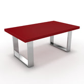 Dohányzóasztal - Antara króm lábbal - Chilli piros, méret: 100x60