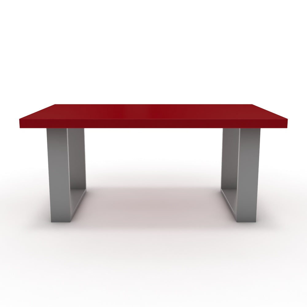 Dohányzóasztal - Antara festett ezüst lábbal - Chilli piros, méret: 100x60