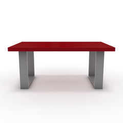 Dohányzóasztal - Antara festett ezüst lábbal - Chilli piros, méret: 100x60