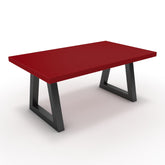 Dohányzóasztal - Bala fekete lábbal - Chilli piros, méret: 100x60