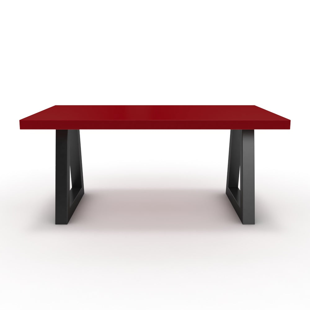 Dohányzóasztal - Bala fekete lábbal - Chilli piros, méret: 100x60