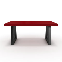 Dohányzóasztal - Bala fekete lábbal - Chilli piros, méret: 100x60