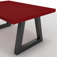 Dohányzóasztal - Bala fekete lábbal - Chilli piros, méret: 100x60