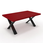 Dohányzóasztal - Préma fekete lábbal - Chilli piros, méret: 100x60