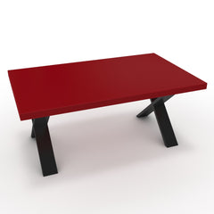 Dohányzóasztal - Préma fekete lábbal - Chilli piros, méret: 100x60