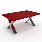 Dohányzóasztal - Préma króm lábbal - Chilli piros, méret: 100x60