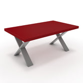 Dohányzóasztal - Préma festett ezüst lábbal - Chilli piros, méret: 100x60