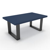 Dohányzóasztal - Antara fekete lábbal - Tiroli kék, méret: 100x60