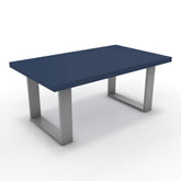 Dohányzóasztal - Antara festett ezüst lábbal - Tiroli kék, méret: 100x60