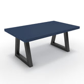 Dohányzóasztal - Bala fekete lábbal - Tiroli kék, méret: 100x60