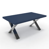 Dohányzóasztal - Préma króm lábbal - Tiroli kék, méret: 100x60