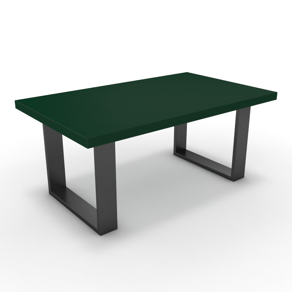 Dohányzóasztal - Antara fekete lábbal - Forest zöld, méret: 100x60