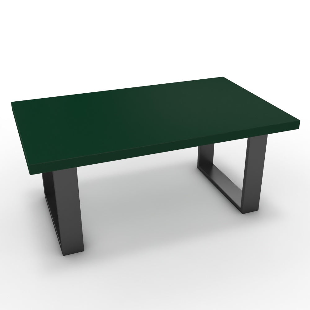 Dohányzóasztal - Antara fekete lábbal - Forest zöld, méret: 100x60
