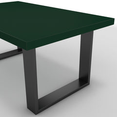 Dohányzóasztal - Antara fekete lábbal - Forest zöld, méret: 100x60