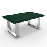 Dohányzóasztal - Antara króm lábbal - Forest zöld, méret: 100x60